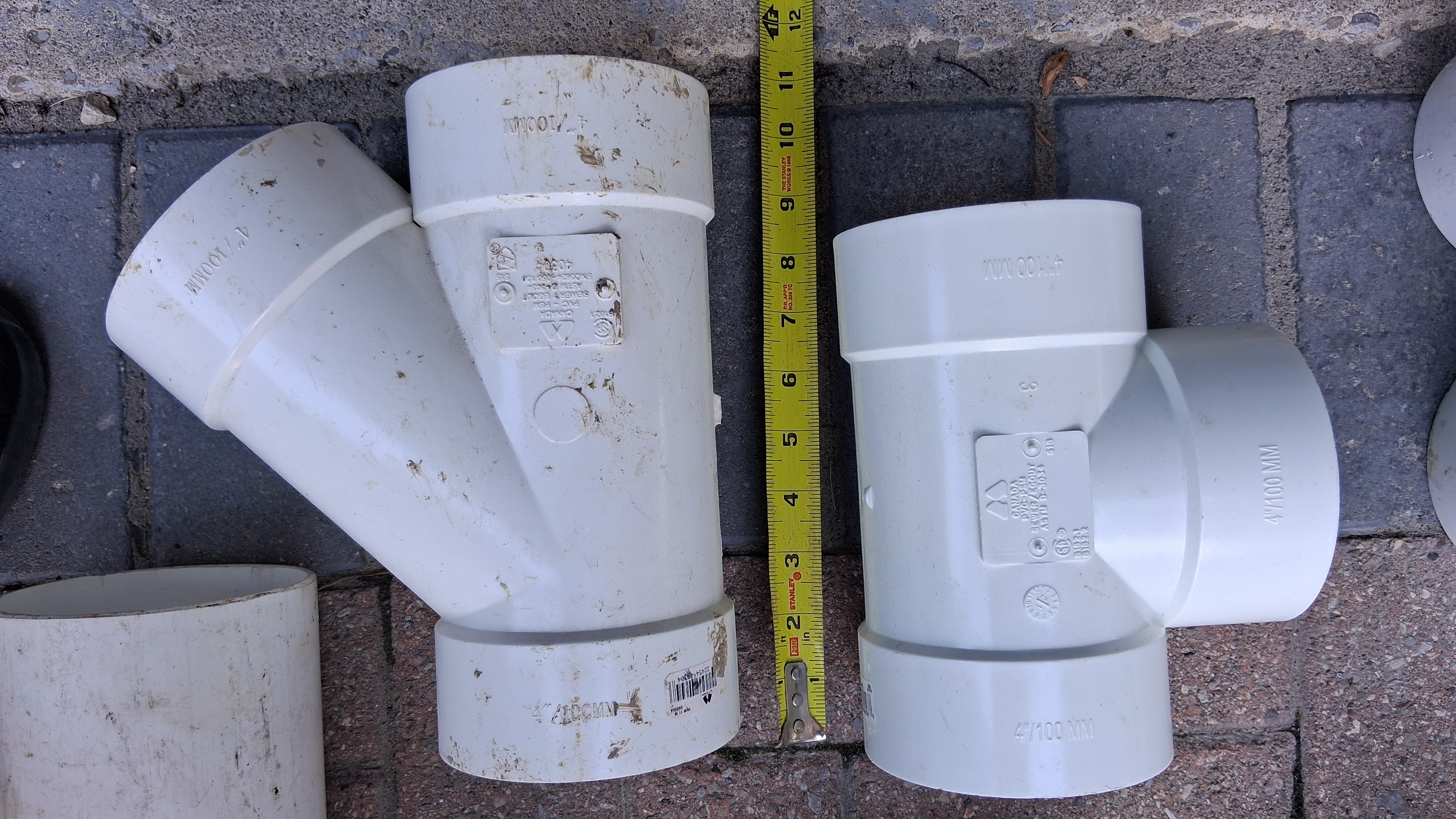 Sewer & Drain PVC Fittings Lot, SDR35, 3-Inch & 4-Inch, photo 4 of 6