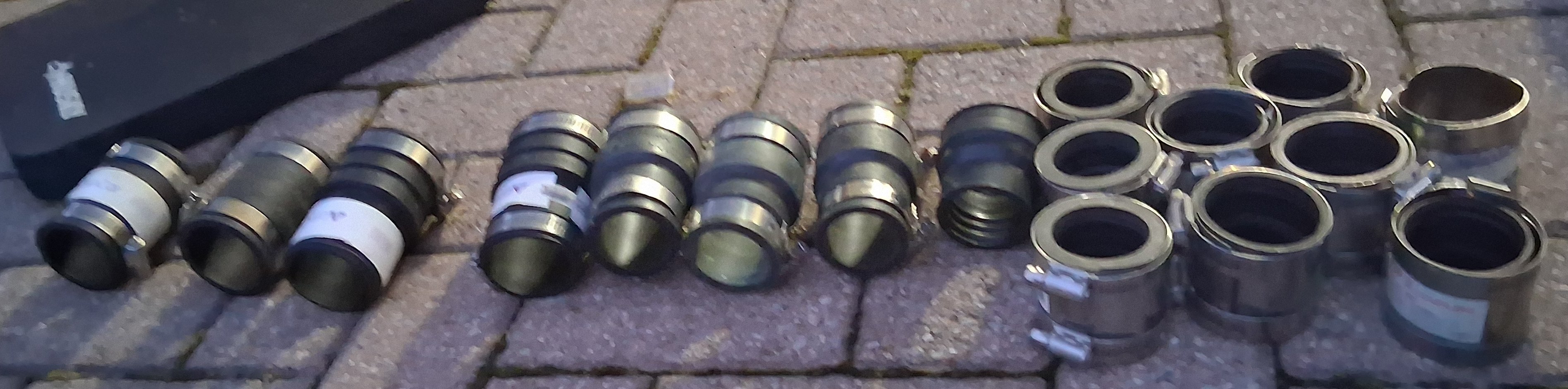 1-1/2 Inch ABS DWV Fittings & Transition Couplings, Bulk Lot ~100 Pieces, photo 6 of 6