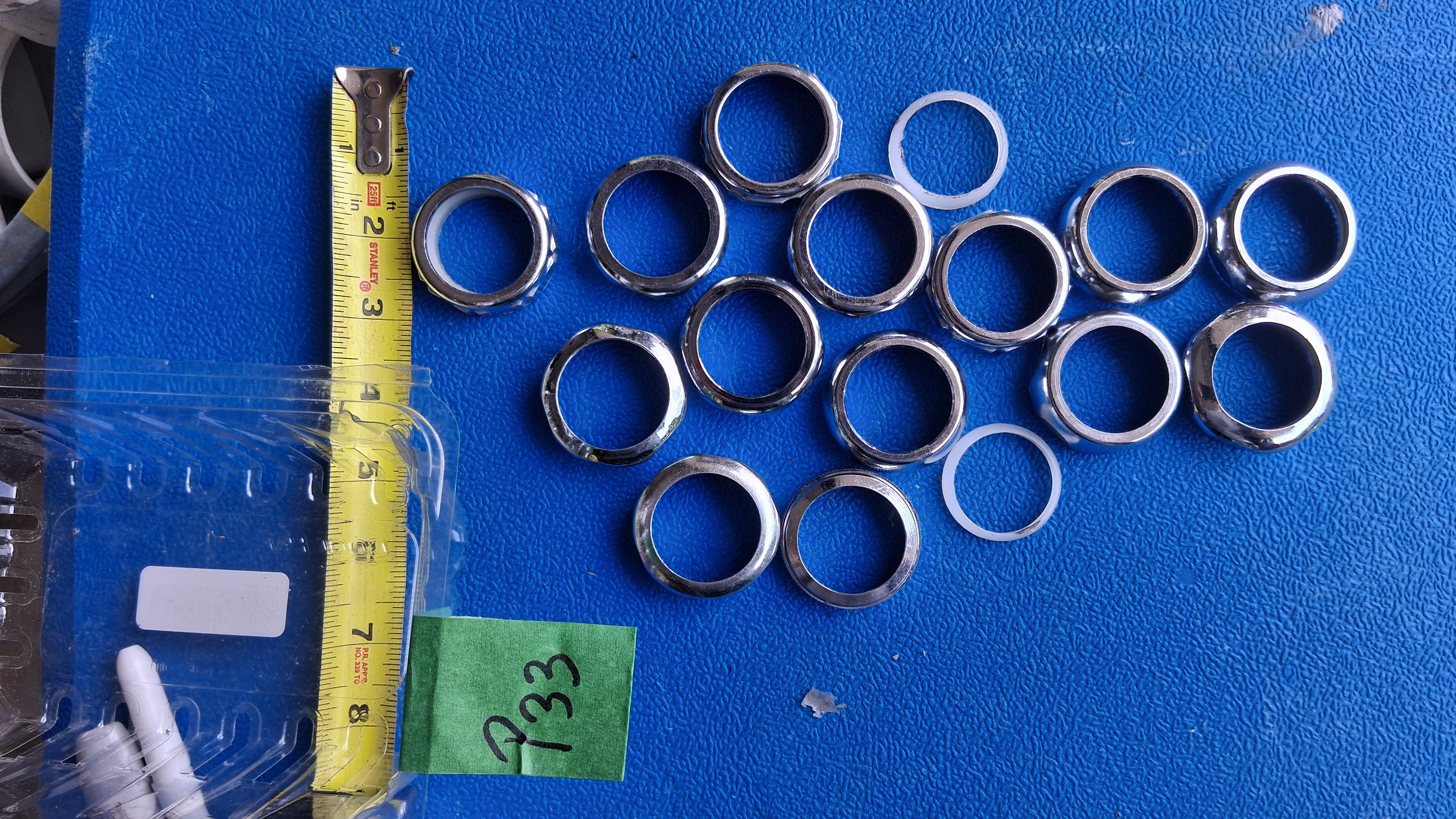 Slip-Joint Nuts & Washers, Chrome, Tubular, photo 2 of 3