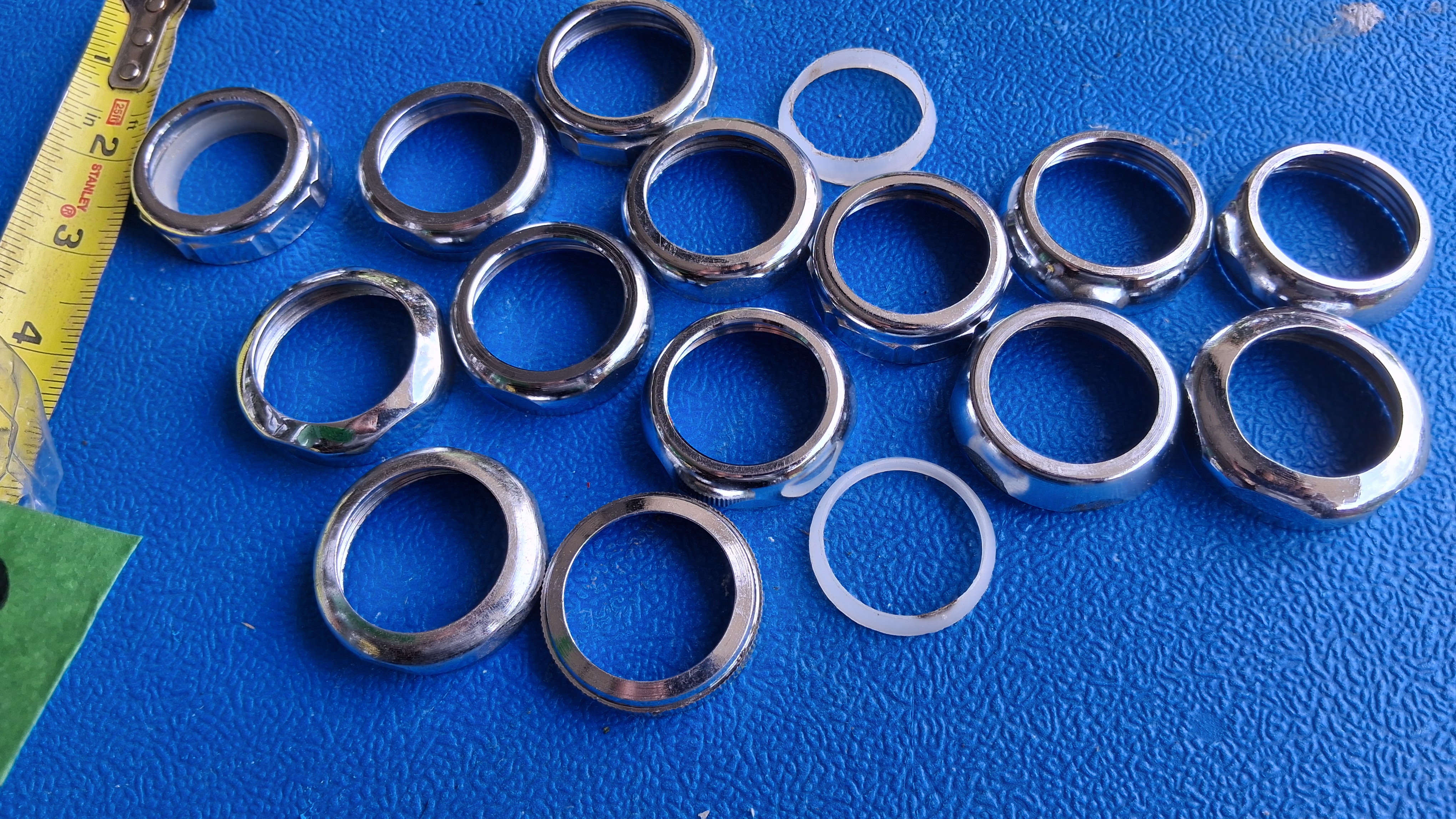 Slip-Joint Nuts & Washers, Chrome, Tubular, photo 1 of 3