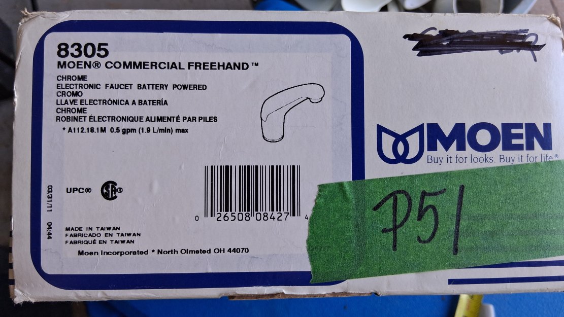 Commercial Freehand Electronic Sensor Faucet, Battery Powered, Chrome, photo 1 of 6